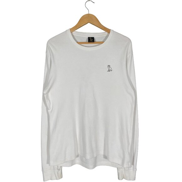 Octobers Very Own Classic Logo Long Sleeve Crew T-shirt White men's size Large - Picture 1 of 9